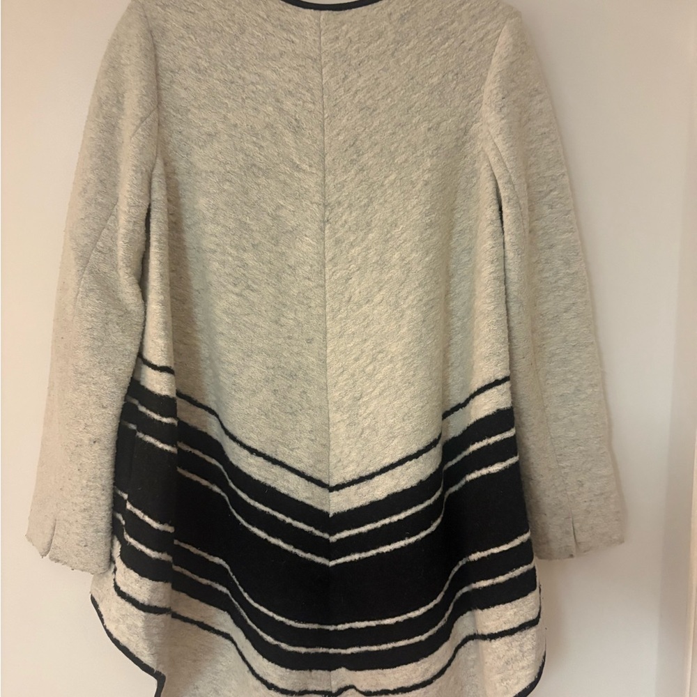 ANTHROPOLOGIE X ELEVENSES Ardsley Wool Blend Jacket in Gray/Black Size XS - Picture 5 of 5